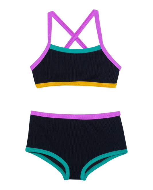 Front View Of Gottex Kids Pix Bralette Bikini Top And Bikini Bottom | GOTTEX KIDS PIX