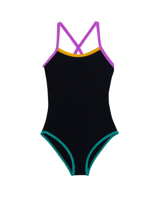 Front View Of Gottex Kids Pix Round Neck One Piece Swimsuit | GOTTEX KIDS PIX