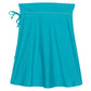 Back View Of Gottex Kids Solid Midi Skirt Cover Up With Built In Pant | GOTTEX KIDS TURQUOISE