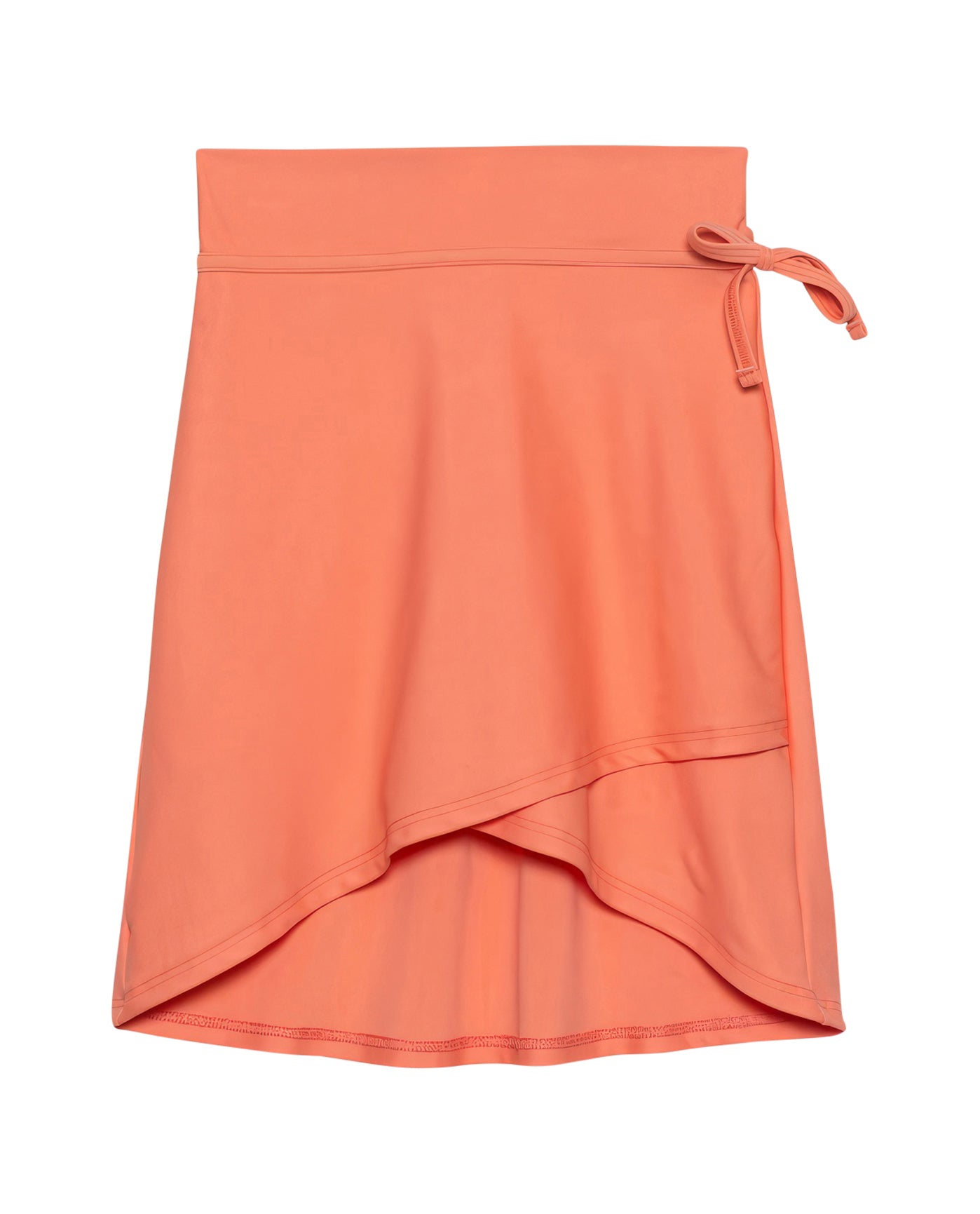 Front View Of Gottex Kids Solid Midi Skirt Cover Up With Built In Pant | GOTTEX KIDS CORAL