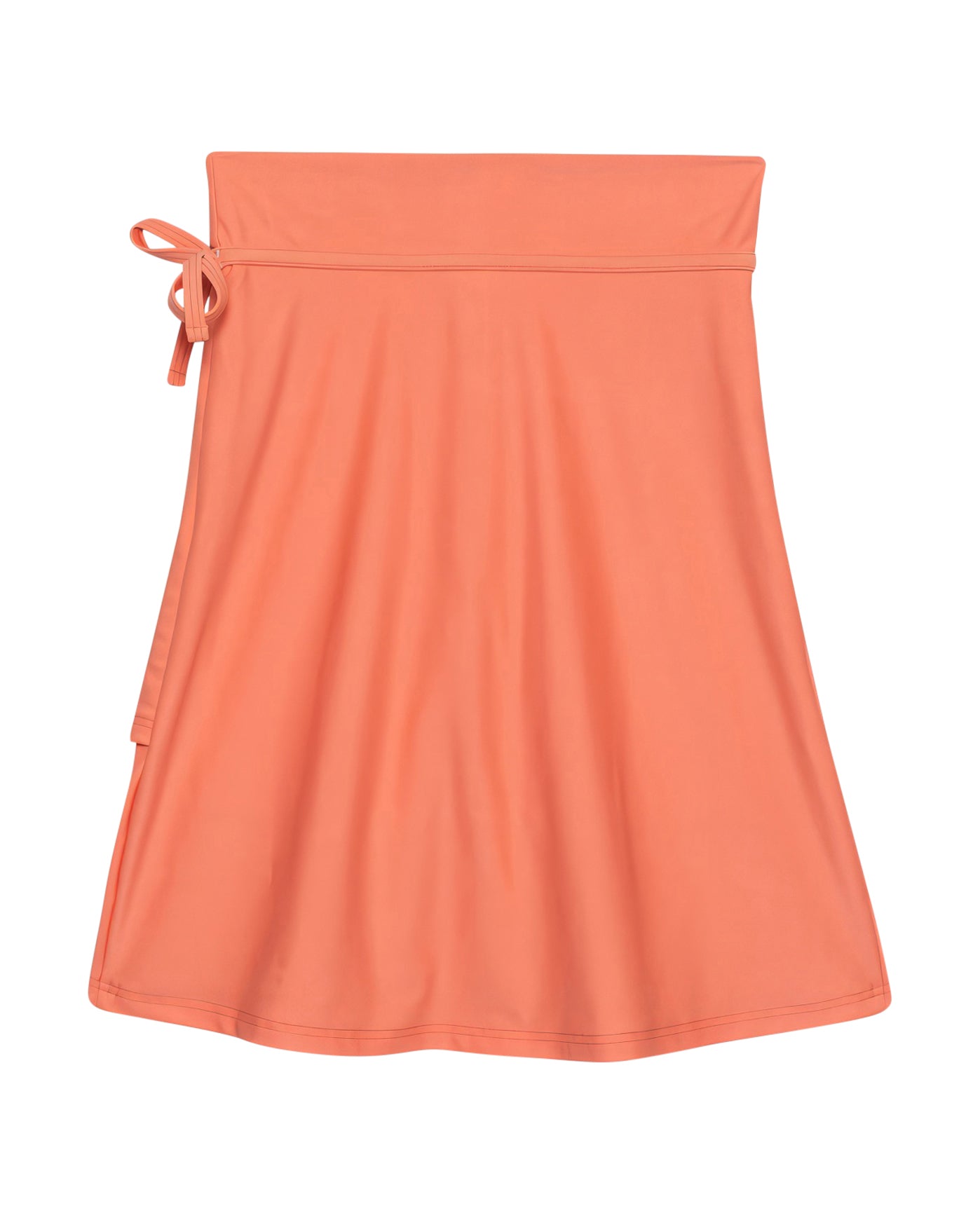Back View Of Gottex Kids Solid Midi Skirt Cover Up With Built In Pant | GOTTEX KIDS CORAL
