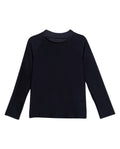Solid Long Sleeve Rash Guard Swim Shirt