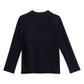 Back View Of Gottex Kids Solid Long Sleeve Zip Up Rash Guard Tankini Top | GOTTEX KIDS BLACK