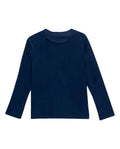Solid Long Sleeve Rash Guard Swim Shirt