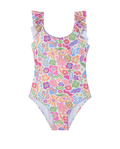 Under the Sea Square Neck Ruffle One Piece