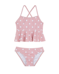 Dot Dot Dot  Scoop Neck Ruffle Swim Set