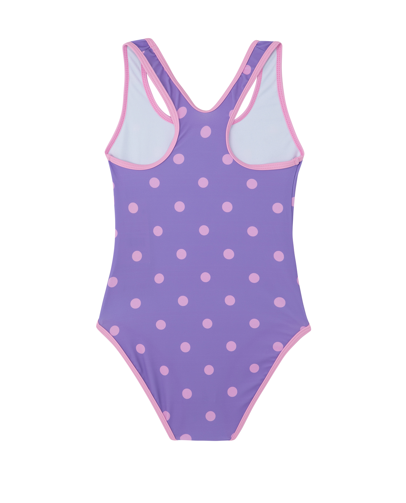 Back View Of Dot Dot Dot  Racerback One Piece  | purple
