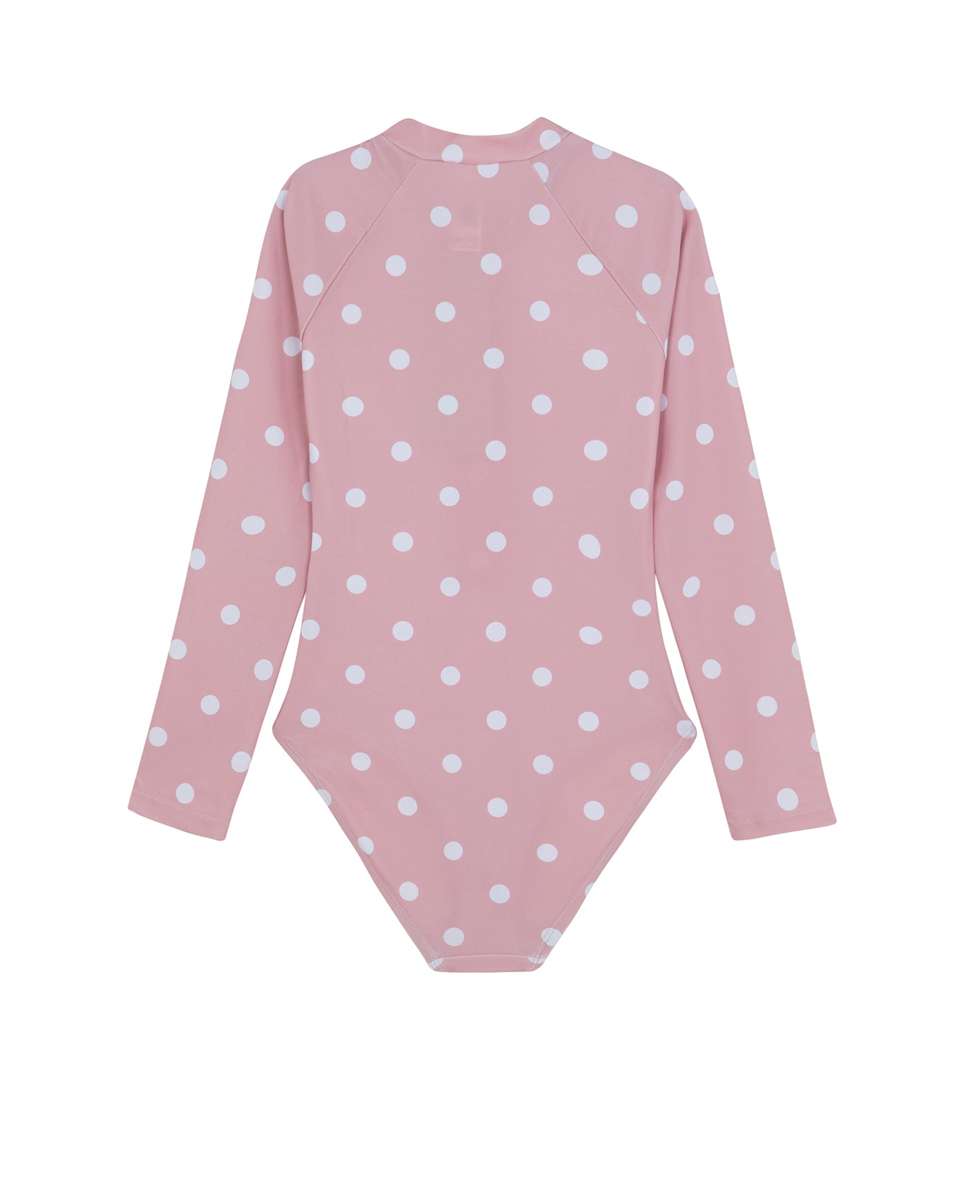 Dot Dot Dot Long Sleeve Zip Front One Piece