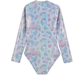 Back View Of Unicorn Squad Long Sleeve Zip Front One Piece | unicorn-multi
