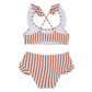 Back View Of Sweet Stripe Scoop Neck Ruffle Swim Set | white-terraco