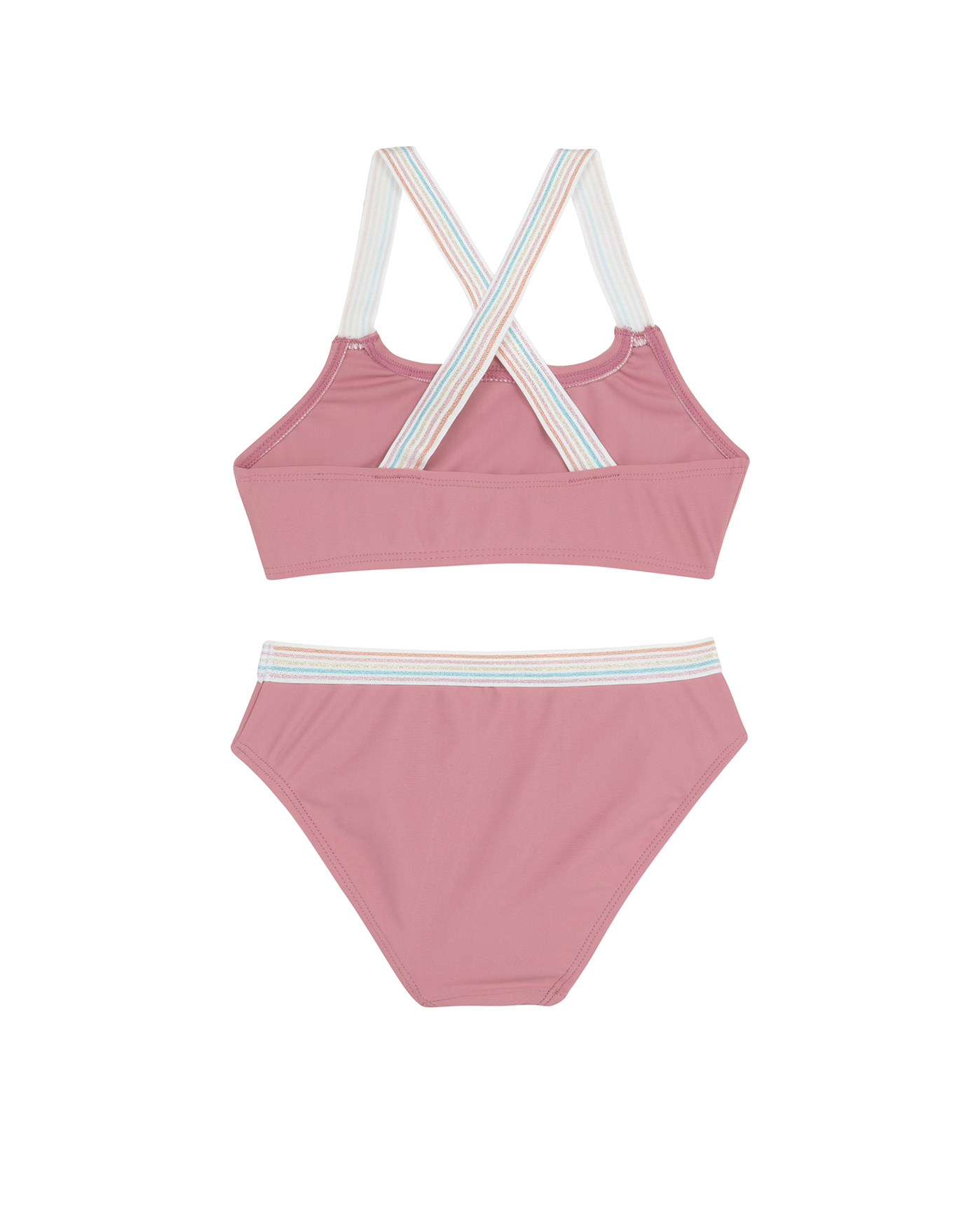 Back View Of Rainbow Star Swim Set | rainbow-pink
