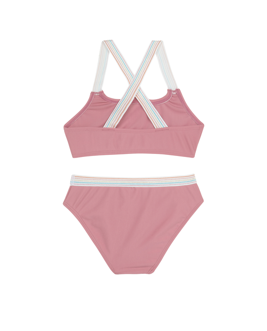 Back View Of Rainbow Star Swim Set | rainbow-pink
