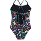 Back View Of Butterfly Dream Criss Cross Tie Back One Piece | butterfly-multi
