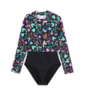 Butterfly Dream Long Sleeve Zip Front One Piece