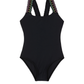Ruffle Love Scoop Neck One Piece | RUFFLE BLACK