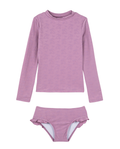 Palm Party Textured Long Sleeve Rash Guard Set