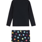 Back View Of Little Gents Long Sleeve Swim Short Set | little-gents-black
