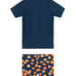 Back View Of Little Gents Short Sleeve Swim Short Set | little-gents-navy