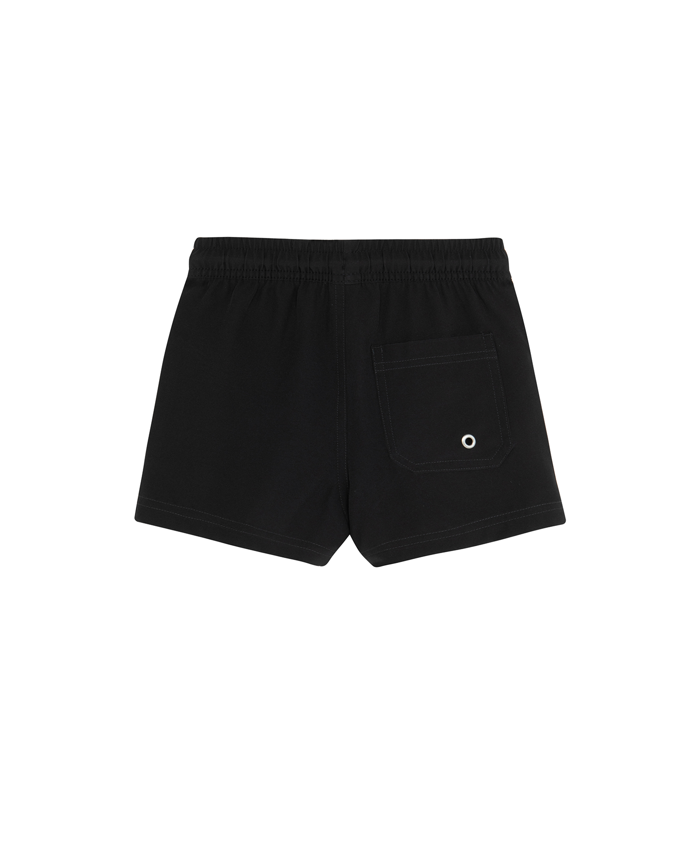 Boys 2 Match Drawstring Swim Shorts-Black