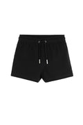 Boys 2 Match Drawstring Swim Shorts-Black