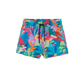Front View Of Boys 2 Match Drawstring Swim Shorts | multi
