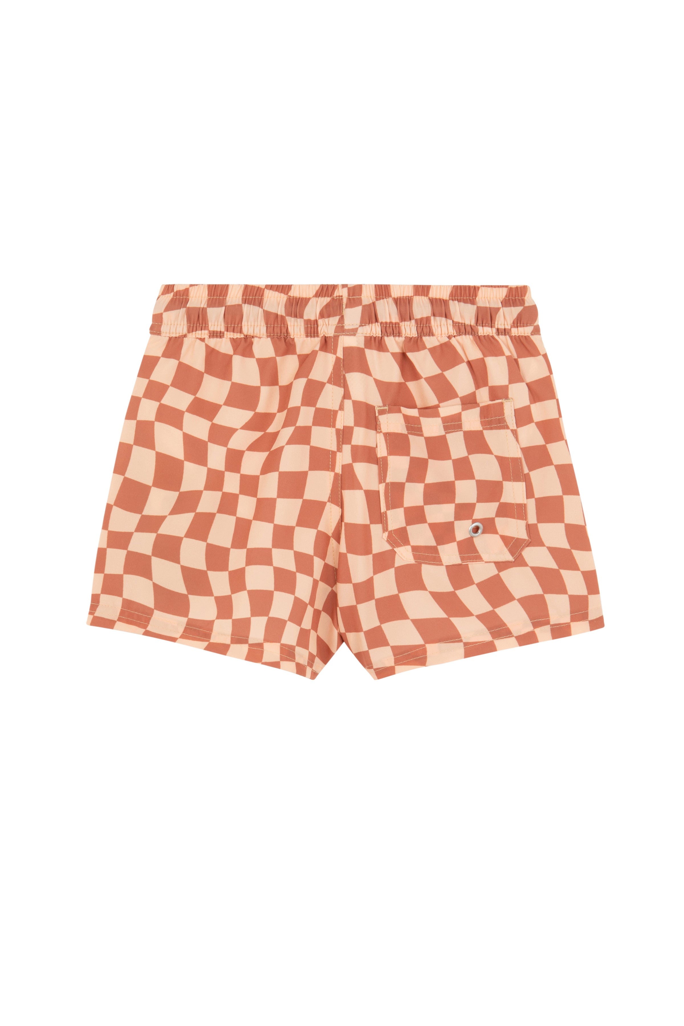 Boys 2 Match Drawstring Swim Shorts-Multi/orng