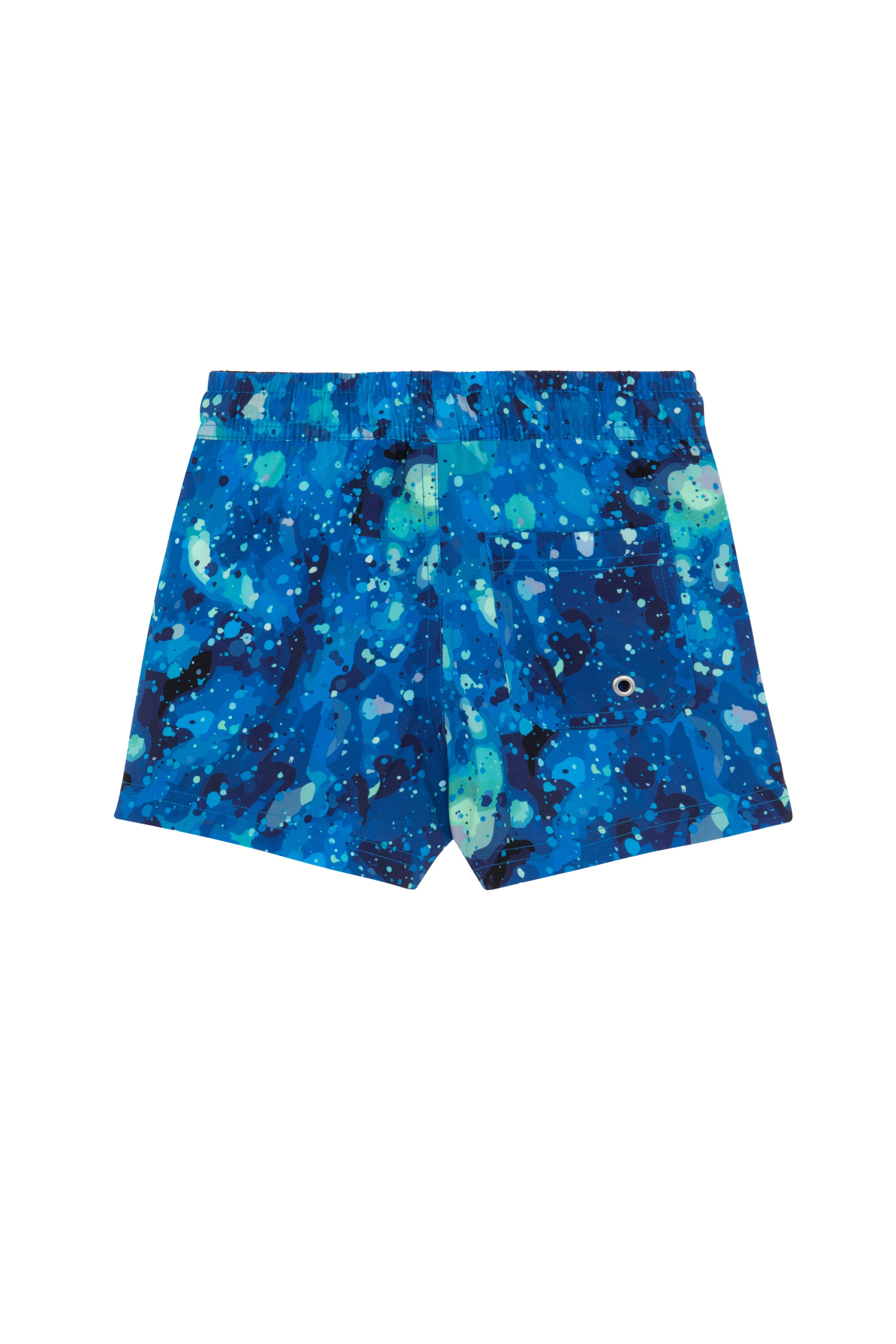 Boys 2 Match Drawstring Swim Shorts-Multi/blu