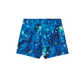 Back View Of Boys 2 Match Drawstring Swim Shorts | multi-blue