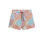 Front View Of Boys 2 Match Drawstring Swim Shorts | white-yellow
