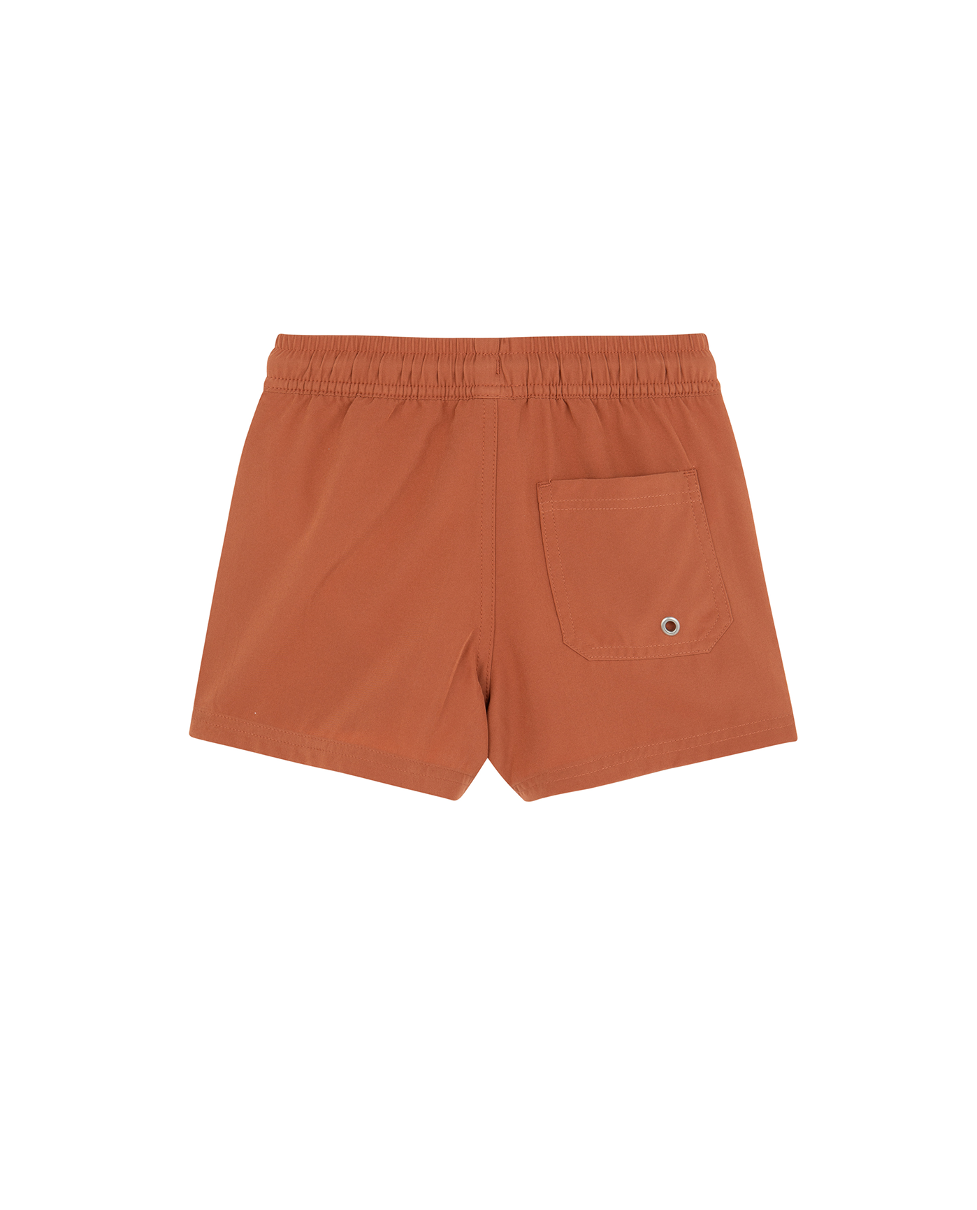 Boys 2 Match Drawstring Swim Shorts-Copper