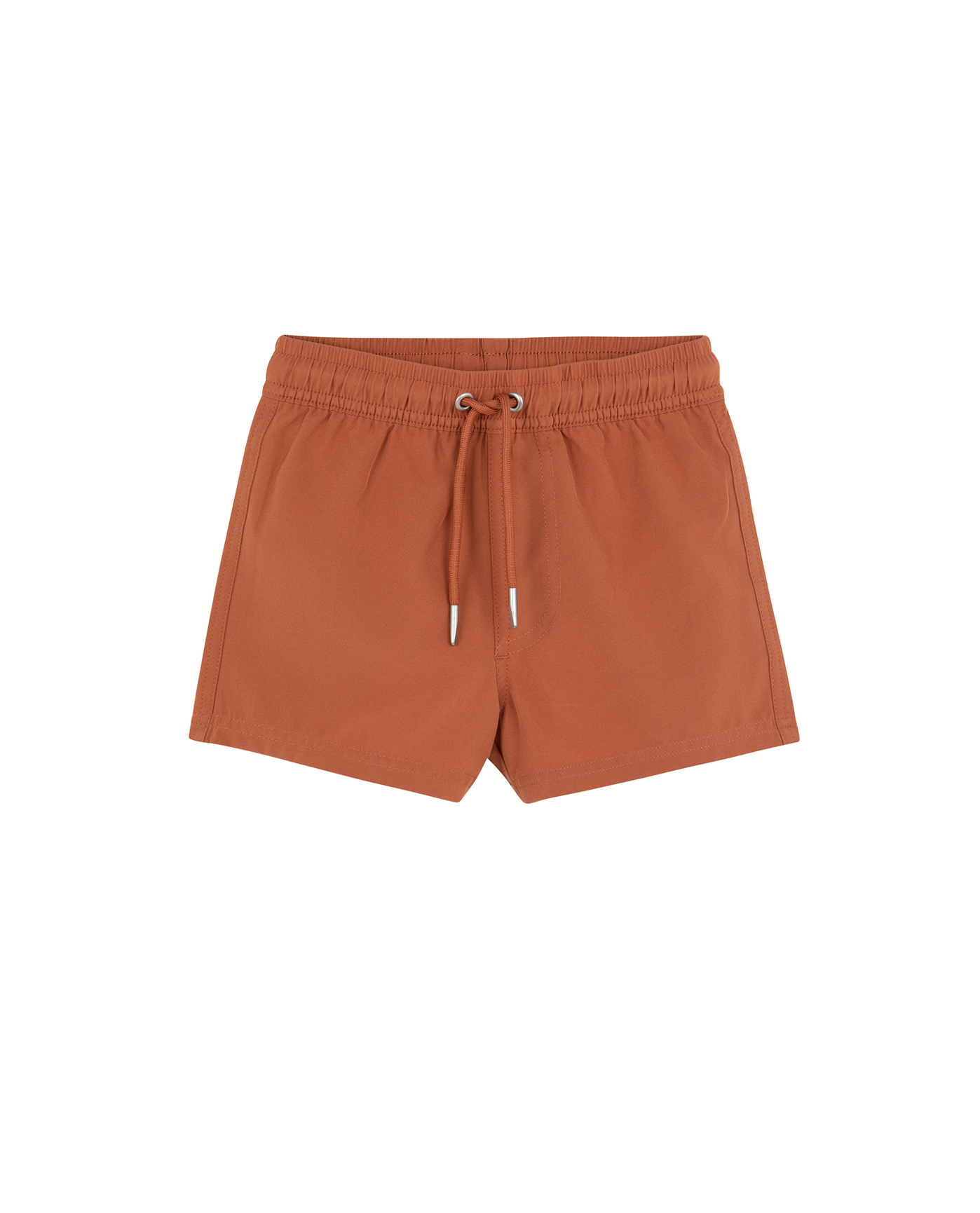 Boys 2 Match Drawstring Swim Shorts-Copper