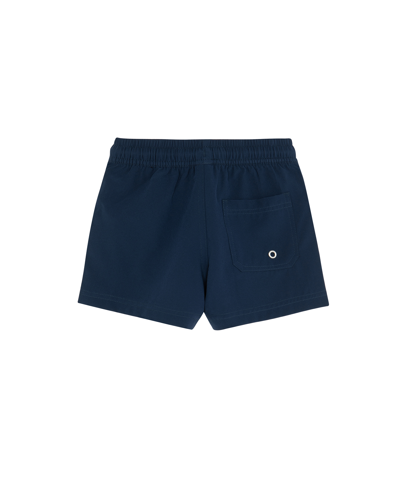 Boys 2 Match Drawstring Swim Shorts-Navy