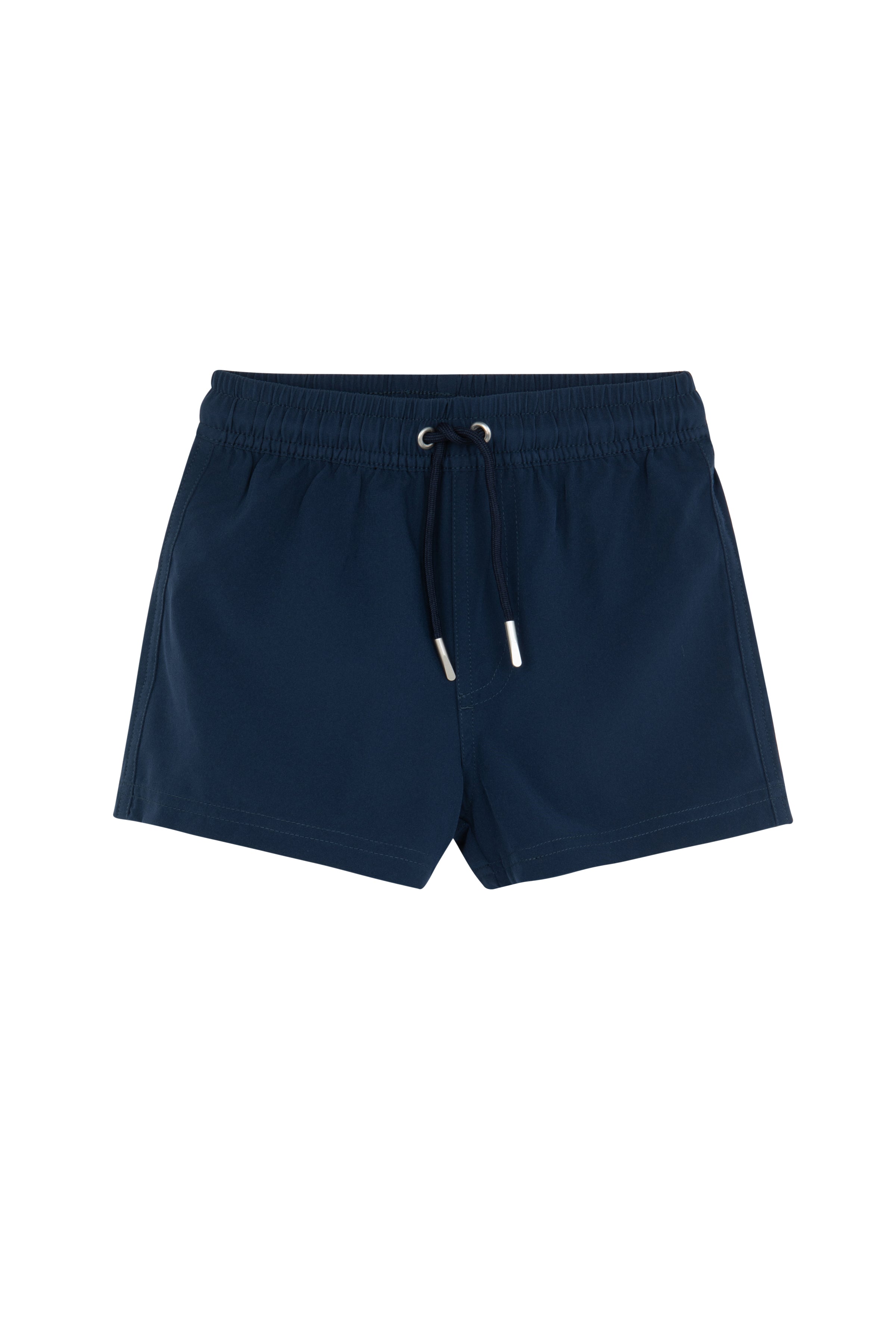 Boys 2 Match Drawstring Swim Shorts-Navy