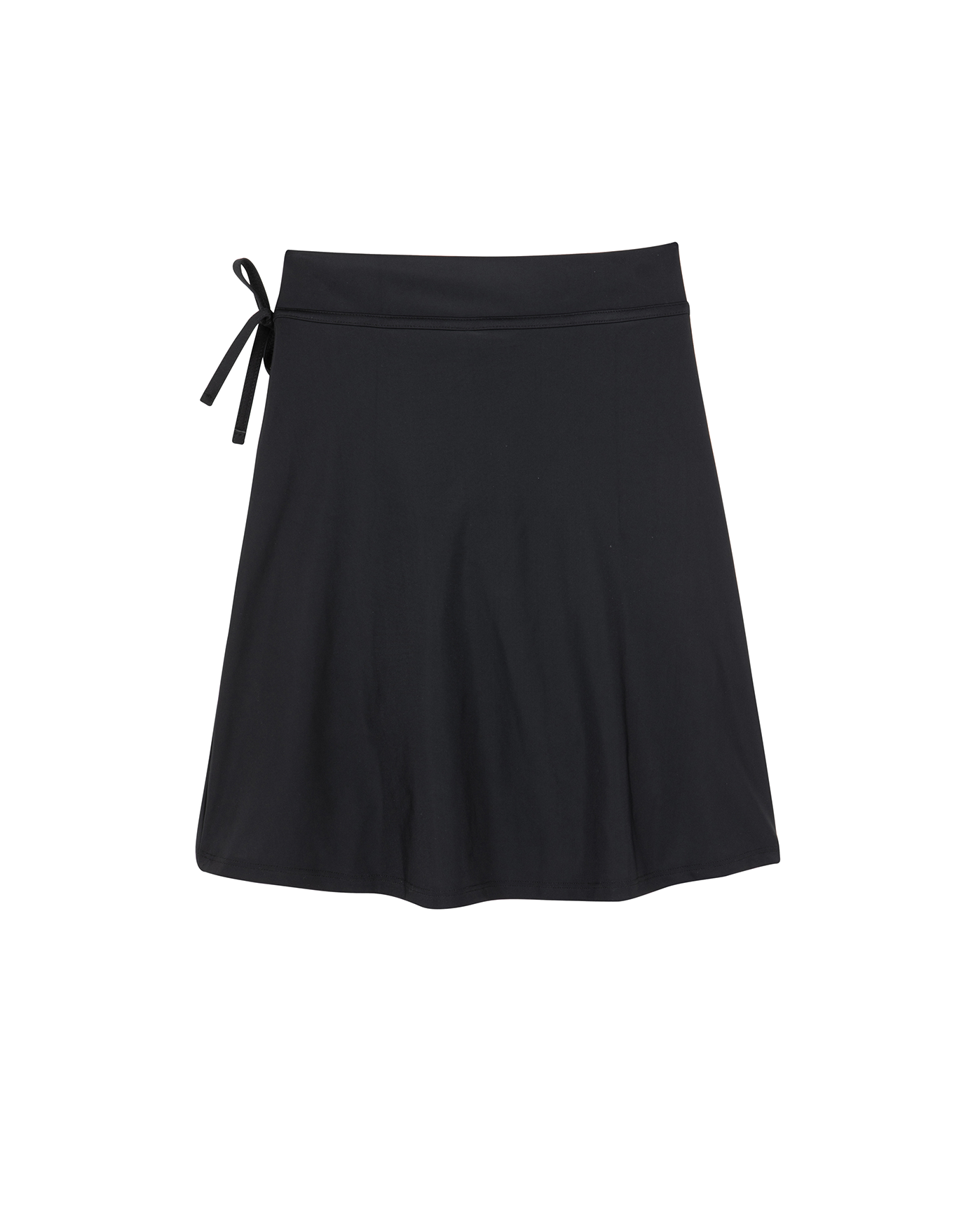 Back View Of Sea Solids Swim Skirt with Inner Short | sea-black
