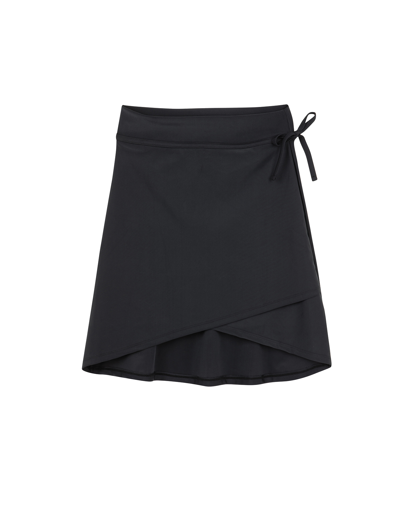 Front View Of Sea Solids Swim Skirt with Inner Short | sea-black
