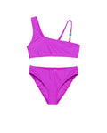Sun Beading Asymmetrical Beaded Swim Set-Violet