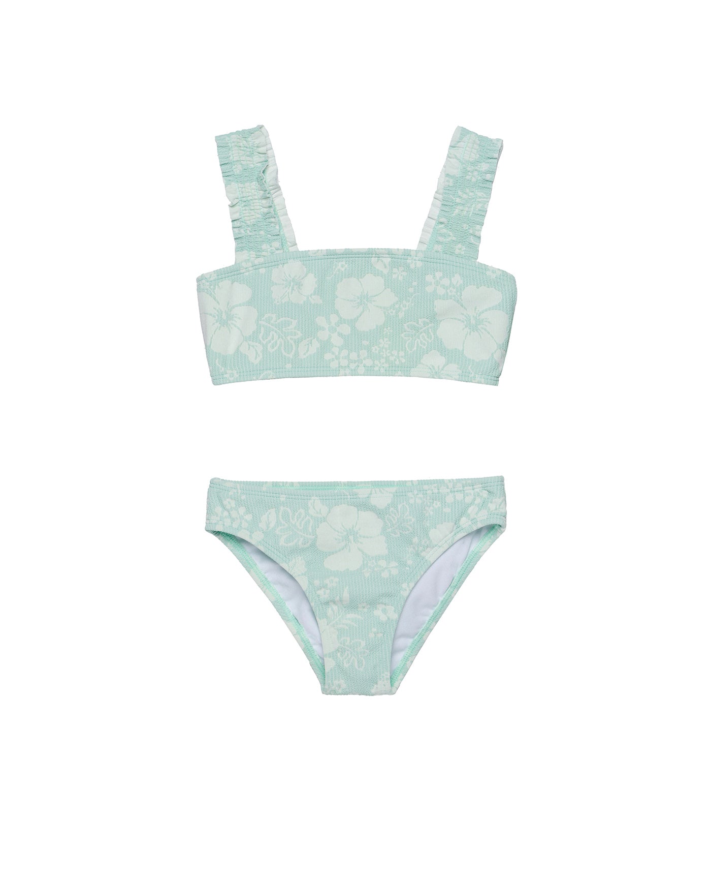 California Dreams Textured Swim Set-Green
