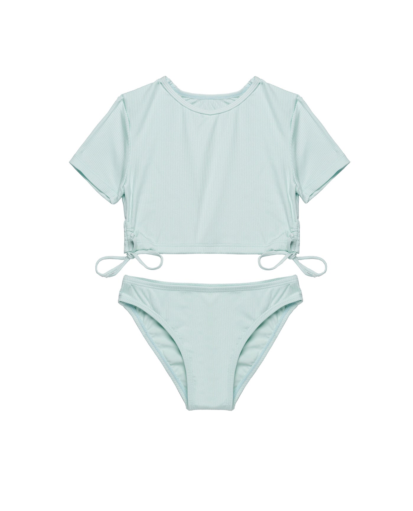 Freya Rib Long Sleeve Rash Guard Set-Lt green