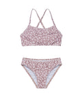 Leopard Love Criss Cross Strap Swim Set-Cacao