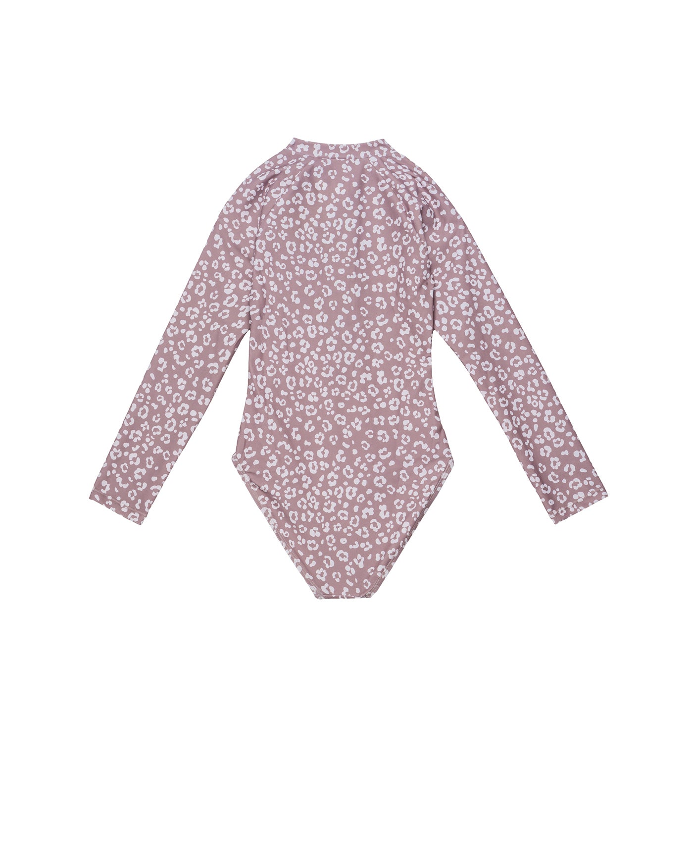 Leopard Love Long Sleeve Zip Front One Piece-Cacao