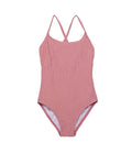 Neapolitan Textured Criss Cross Back Adjustable One Piece-Pink