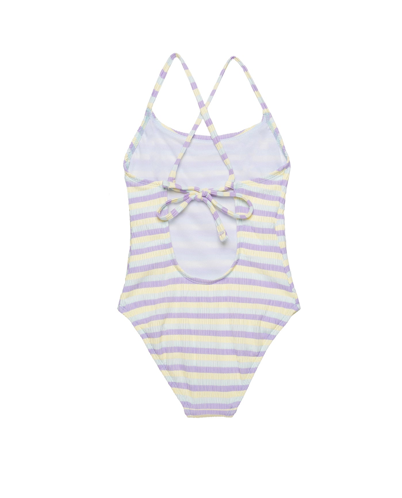 Lollipop Textured Criss Cross Back Adjustable One Piece-Multi