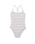 Lollipop Textured Criss Cross Back Adjustable One Piece-Multi