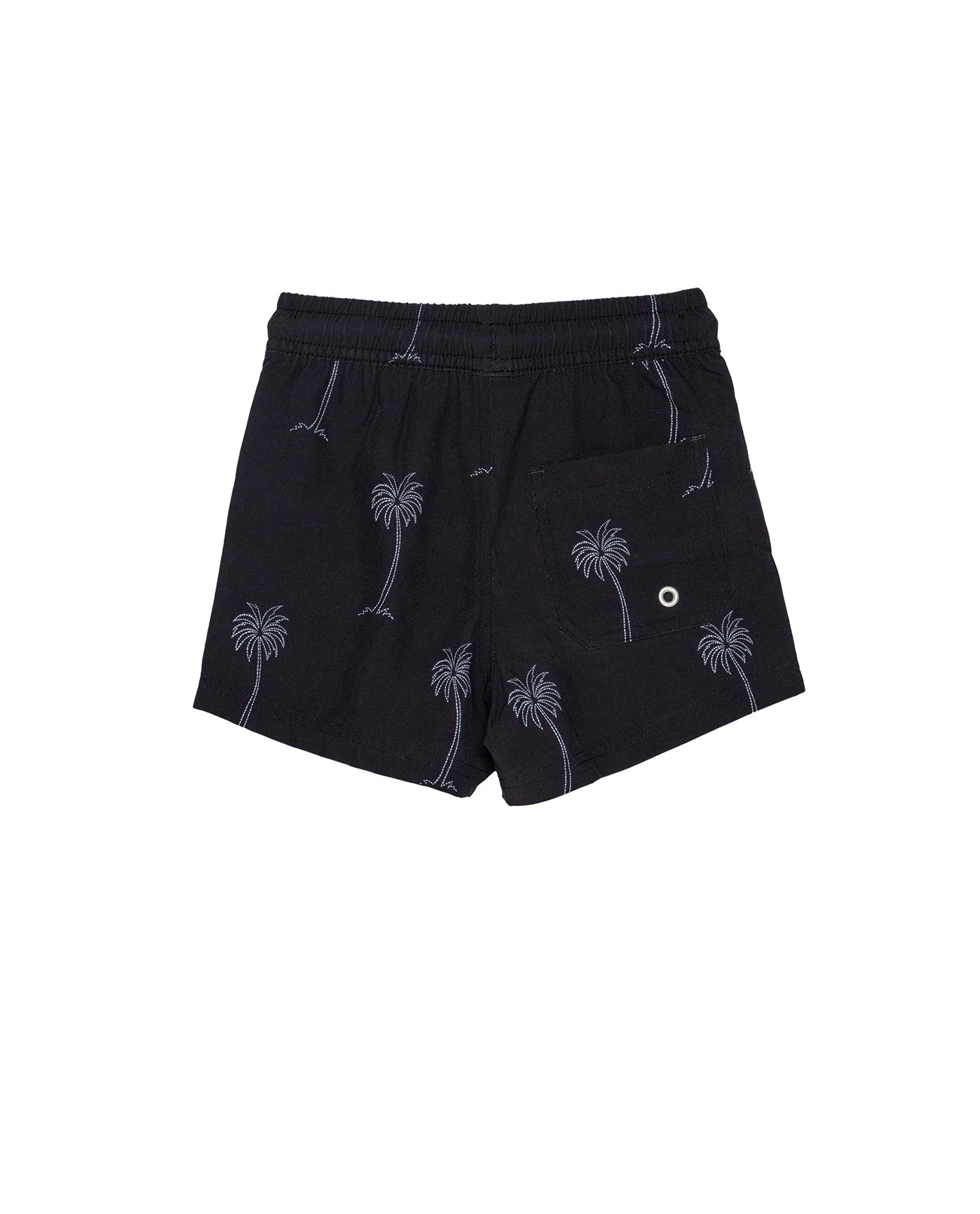 Beach Scout Drawstring Swim Shorts-Blk/wh