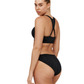 Side View Of Ocean’s Eleven Scoop Neck Bikini Top | multi-black