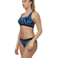 Side View Of Ocean’s Eleven Scoop Neck Bikini Top | black-blue