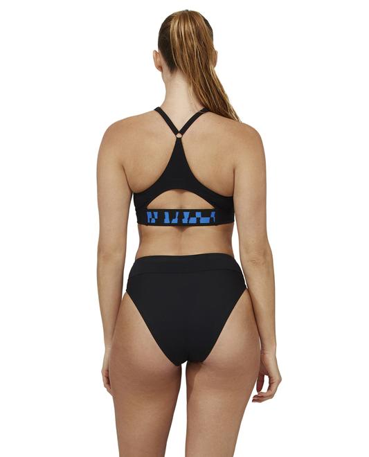 Back View Of Bondi Beach High Neck Bikini Top | bondi-black