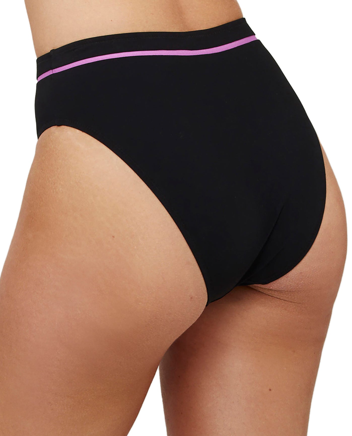 Back View Of Duke High Waist Bikini Bottom | duke-purple